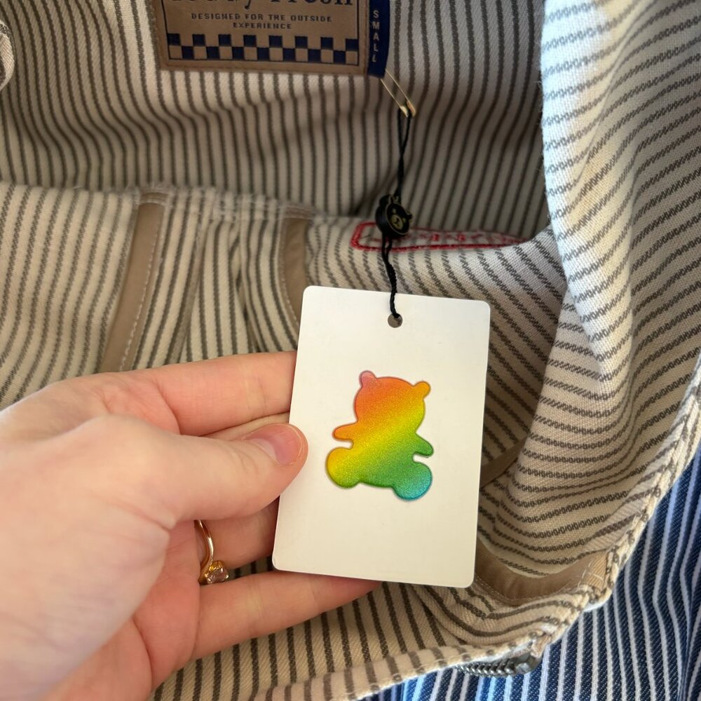 Teddy Fresh  Stripe Twill Canvas Anorak Jacket - Picture 6 of 8
